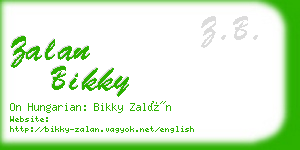 zalan bikky business card